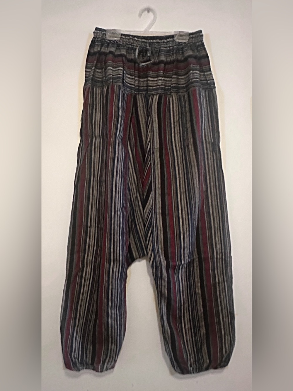 Striped Men’s Casual Pants in Black, Gray & Burgundy